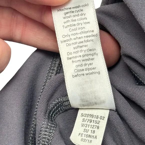 Athleta Relay Capri Pants Gray Size XS High Rise Pockets Workout - Picture 9 of 10